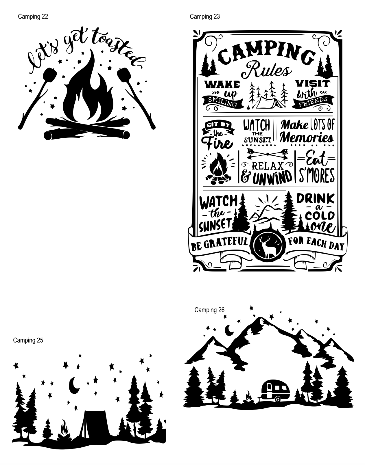 Wilderness | Cabin | Camping: Coasters (Choose your 4!)