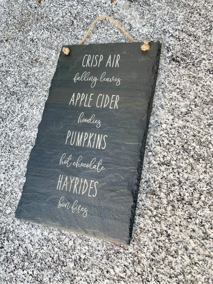 Fall Decor Slate Sign