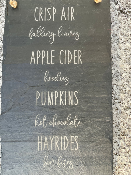 Fall Decor Slate Sign