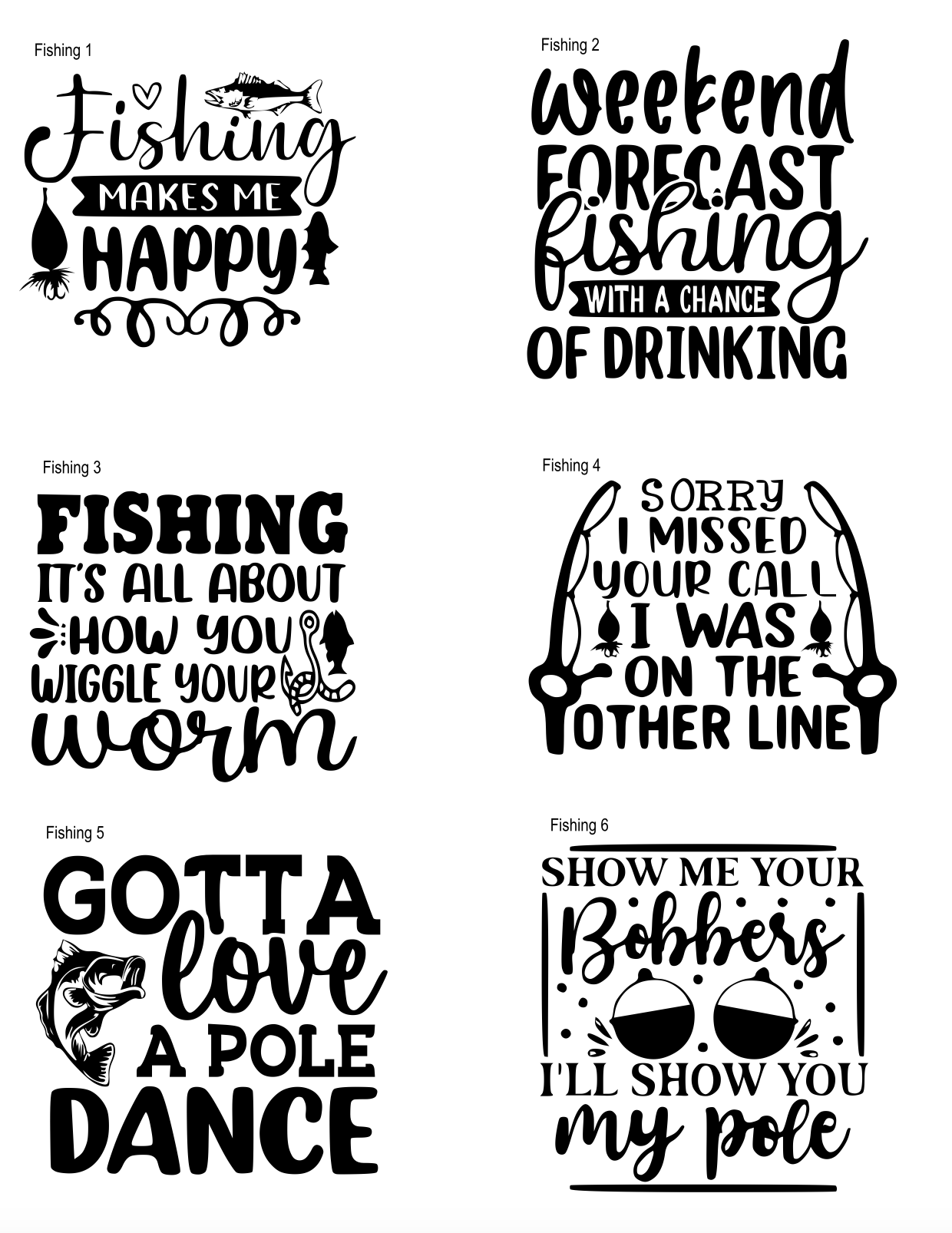 Fishing Coasters (Choose your 4!)