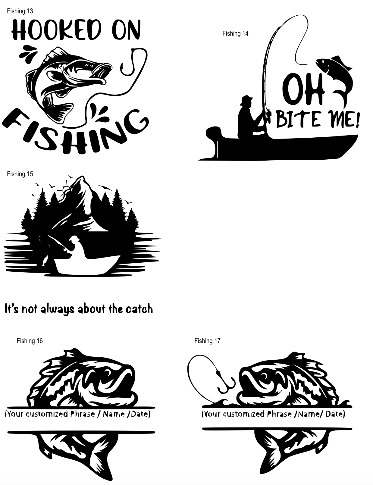 Fishing Coasters (Choose your 4!)